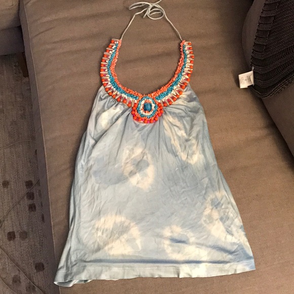 Cynthia Rose Beaded Halter Top - Picture 1 of 4